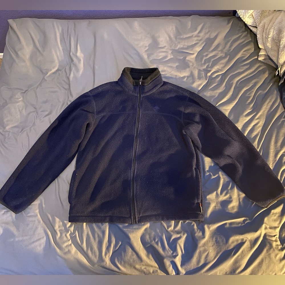 Timberland zip up fleece navy blue size L